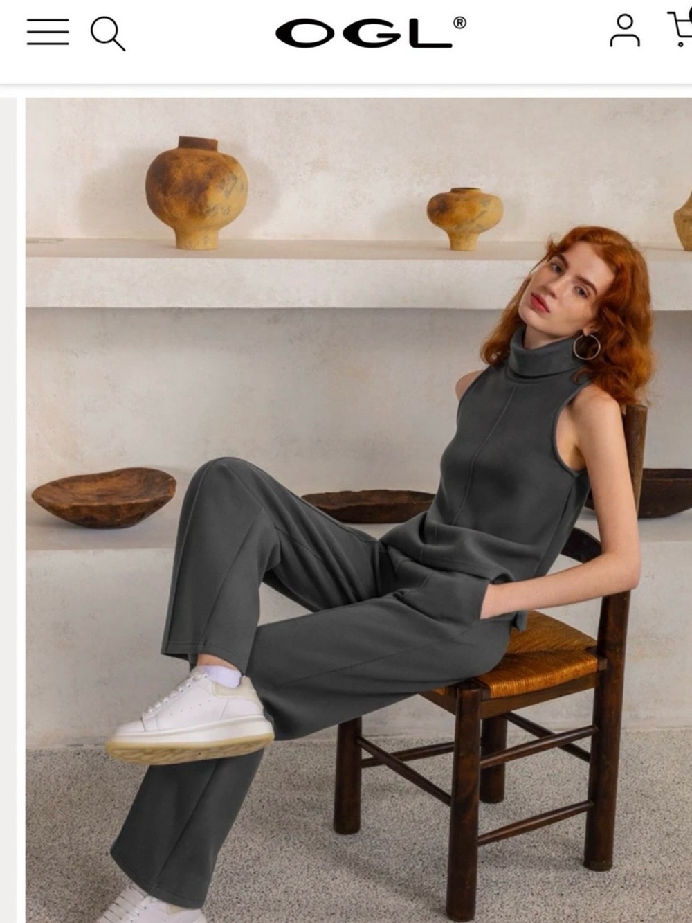 OGL Charcoal Wide Leg Pant